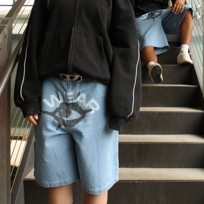 EYE WEAR DENIM SHORTS