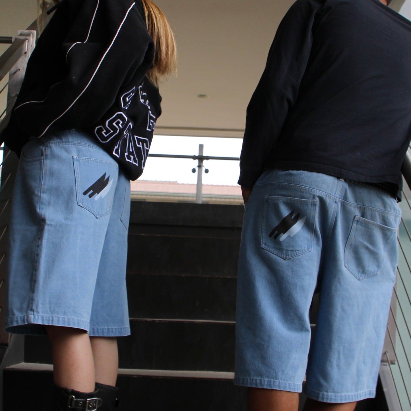 EYE WEAR DENIM SHORTS